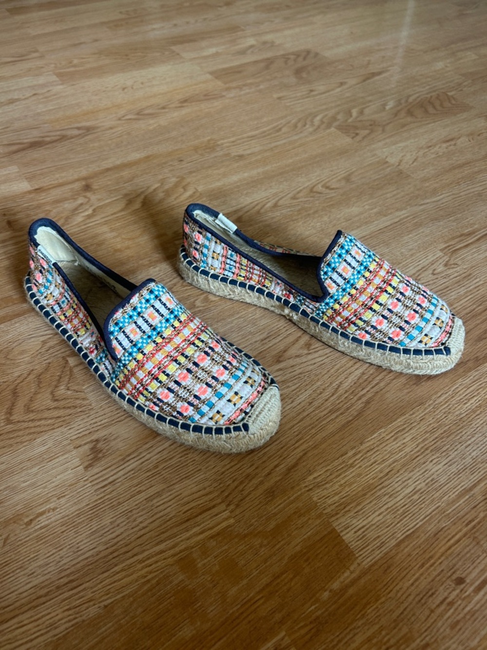 Soludos Woven Multicolor Espadrille Slip-On Shoes Size 9 - Picture 2 of 6